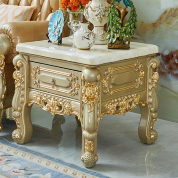 Bàn Trà Góc Nhập Khẩu Mặt Đá BGA968