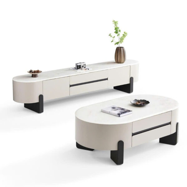 Bàn Trà Kệ Tivi Hiện Đại Mặt Đá Tự Nhiên 2509