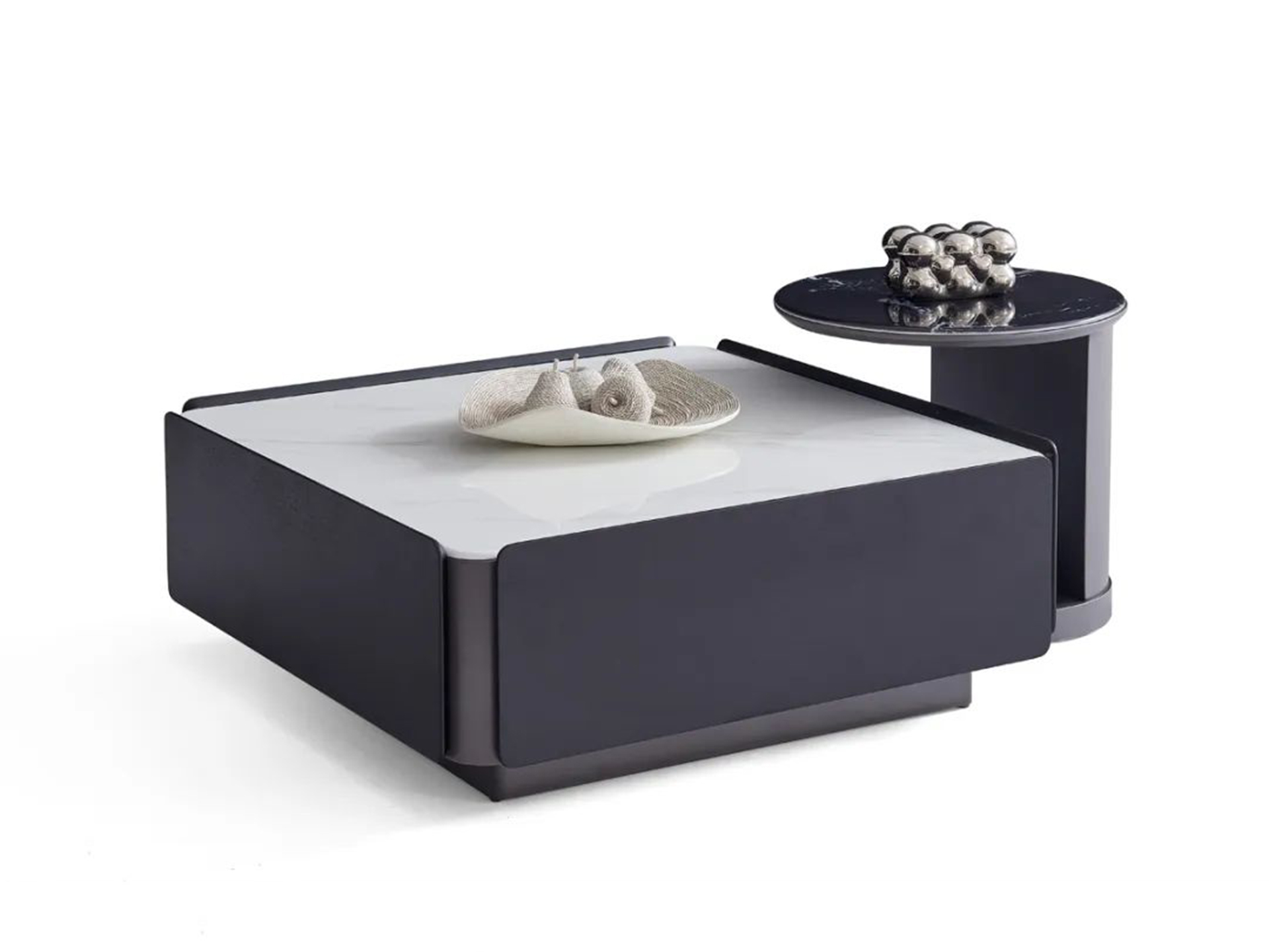 Bàn Trà Đôi Mặt Đá BT6120