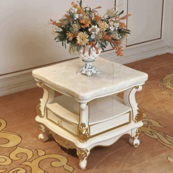 Bàn Trà Góc Mặt Đá Tự Nhiên Nhập Khẩu BGA98