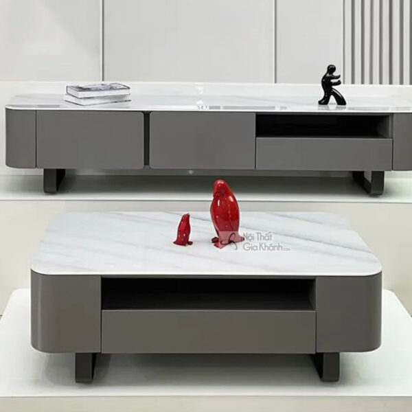 ComBo Bàn Trà Mặt Đá Kệ Tivi Hiện Đại BTK9861