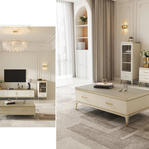 Bàn Trà 1m4 Mặt Gỗ Phong Cách Mỹ BT618022-14