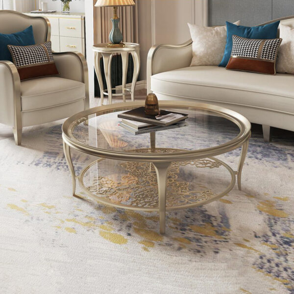 Bàn Trà Mặt Kính Phong Cách Mỹ BT619042-110