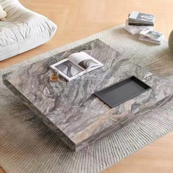 Bàn Trà Vuông Mặt Đá Nhập Khẩu GK02-1M