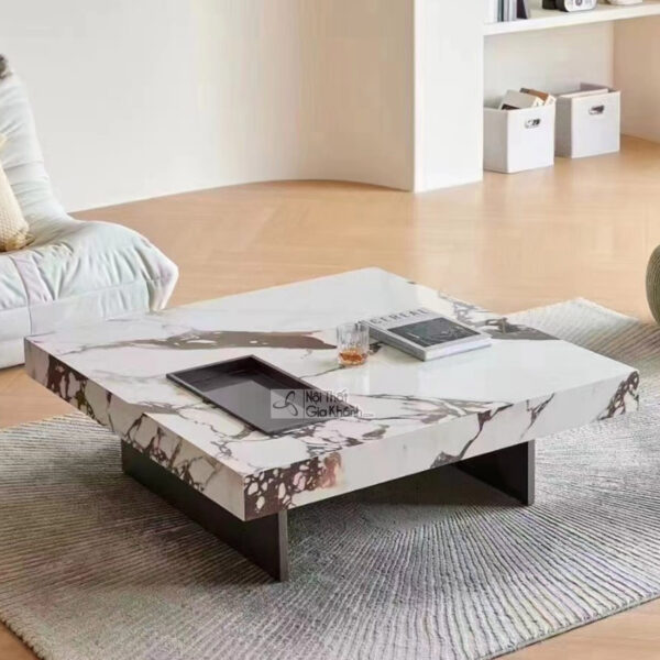 Bàn Trà Vuông Mặt Đá Nhập Khẩu GK04-1M