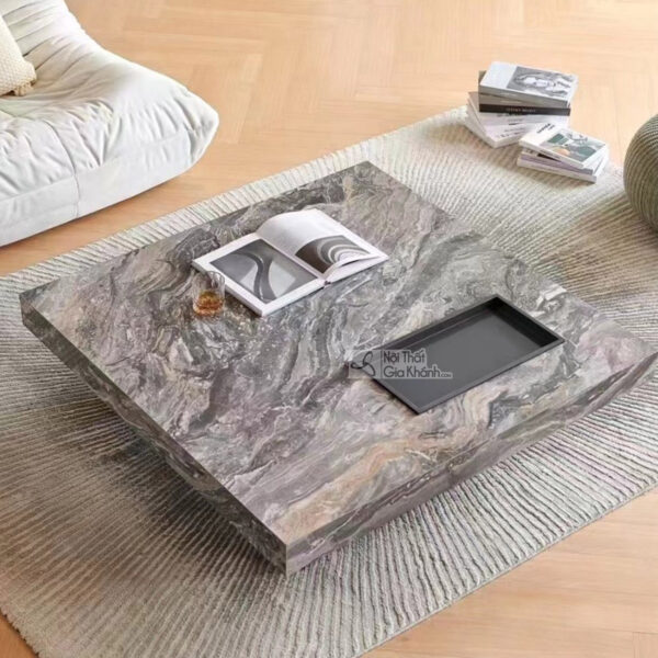 Bàn Trà Vuông Mặt Đá Nhập Khẩu GK06-1M4