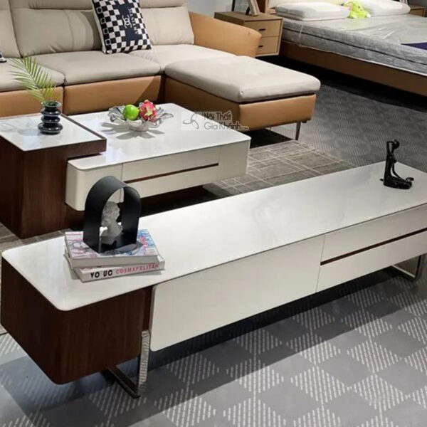 ComBo Bộ Bàn Trà Kệ Tivi Tiện Ích Hài Hòa Không Gian BTK9876