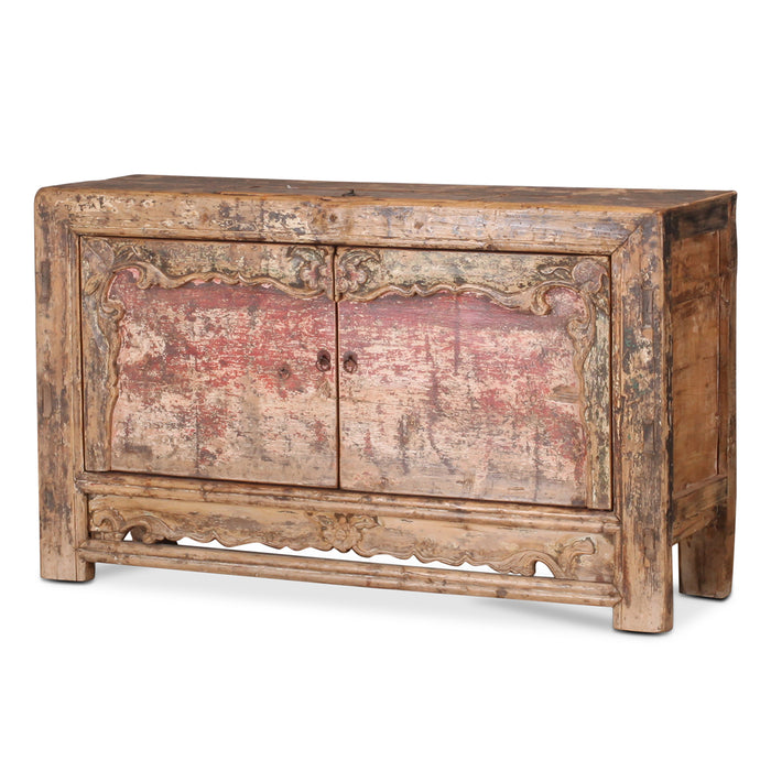 Antique Gansu Pine Grain Cabinet