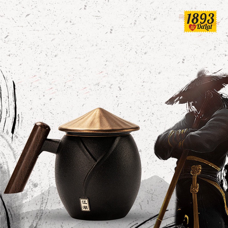 22-6 Chất liệu chế tác cốc trà là Gốm, bên trong cốc tráng men cao cấp.