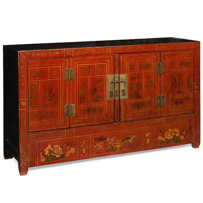 Dongbei Red Decorative Sideboard