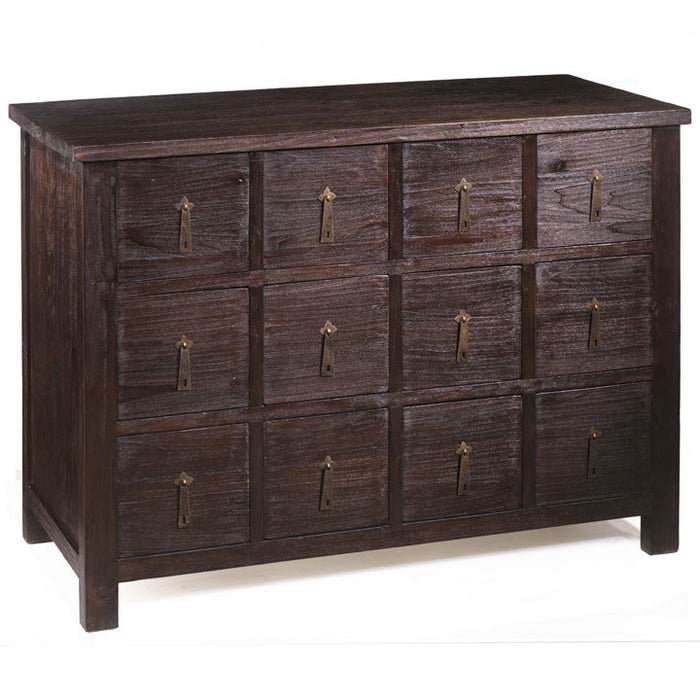Twelve Drawer Chest, Chocolate