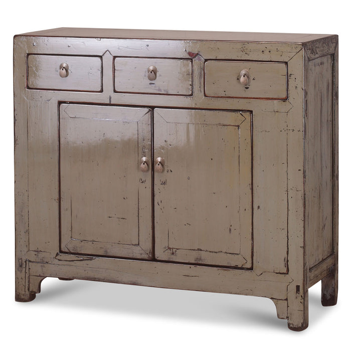 Grey Lacquer Storage Side Cabinet